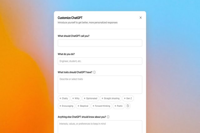 جدیدترین ویژگی ChatGPT به کاربران امکان می‌دهد تا ویژگی‌هایی مانند «گپ‌زن» و «نسل Z» را به آن اختصاص دهند.